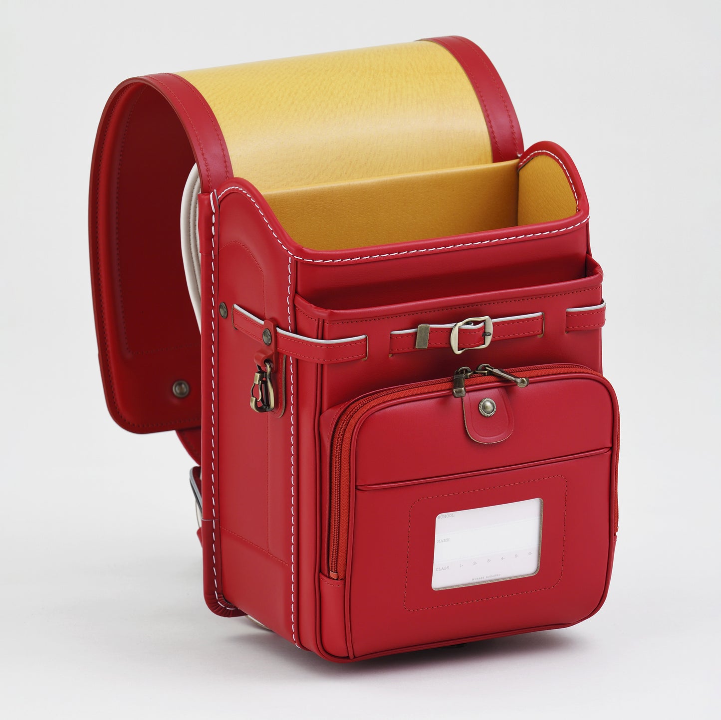 高級軟牛皮Randoseru Takumi - 黑色 - Murase Kabanko 