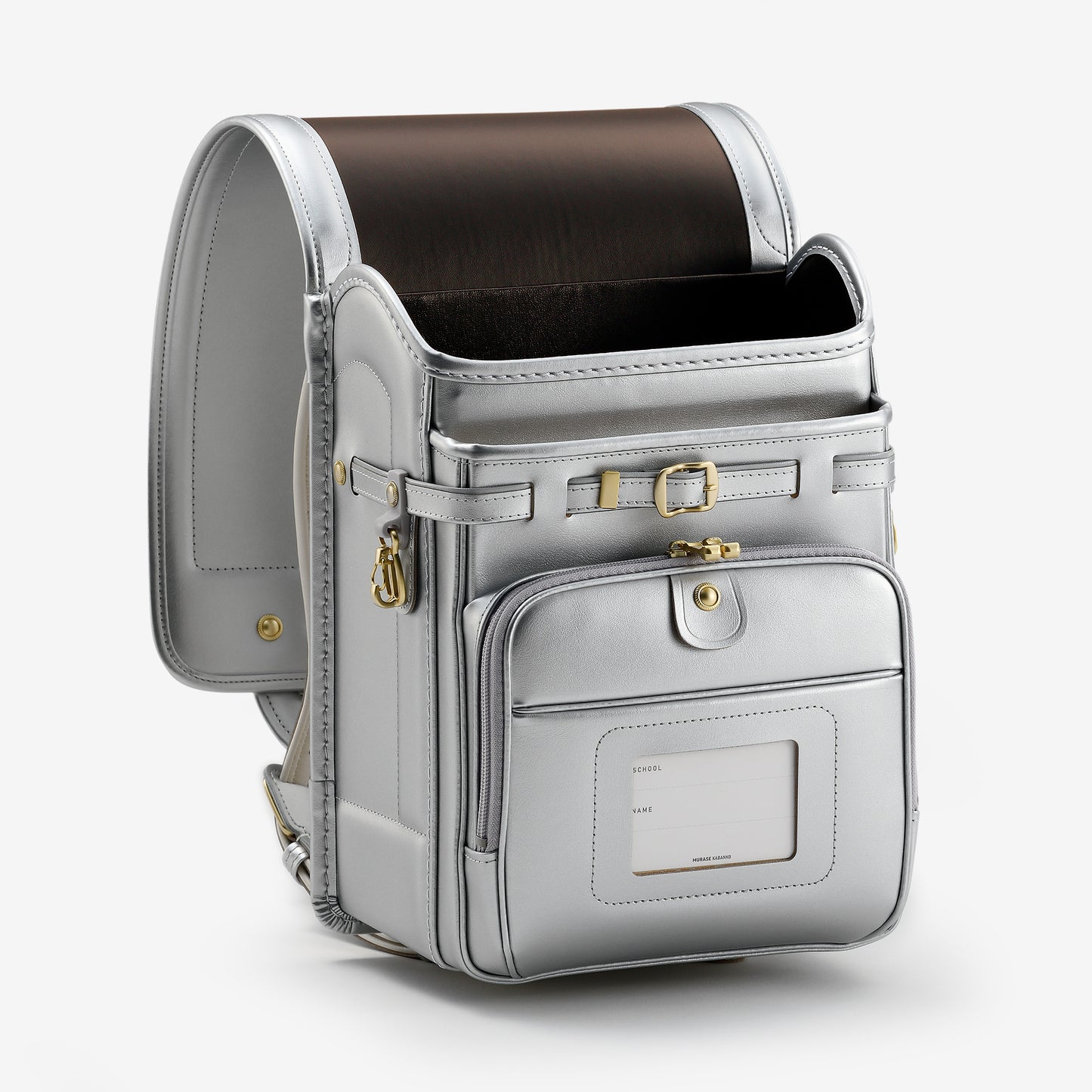 高級軟牛皮Randoseru Takumi - 黑色 - Murase Kabanko 