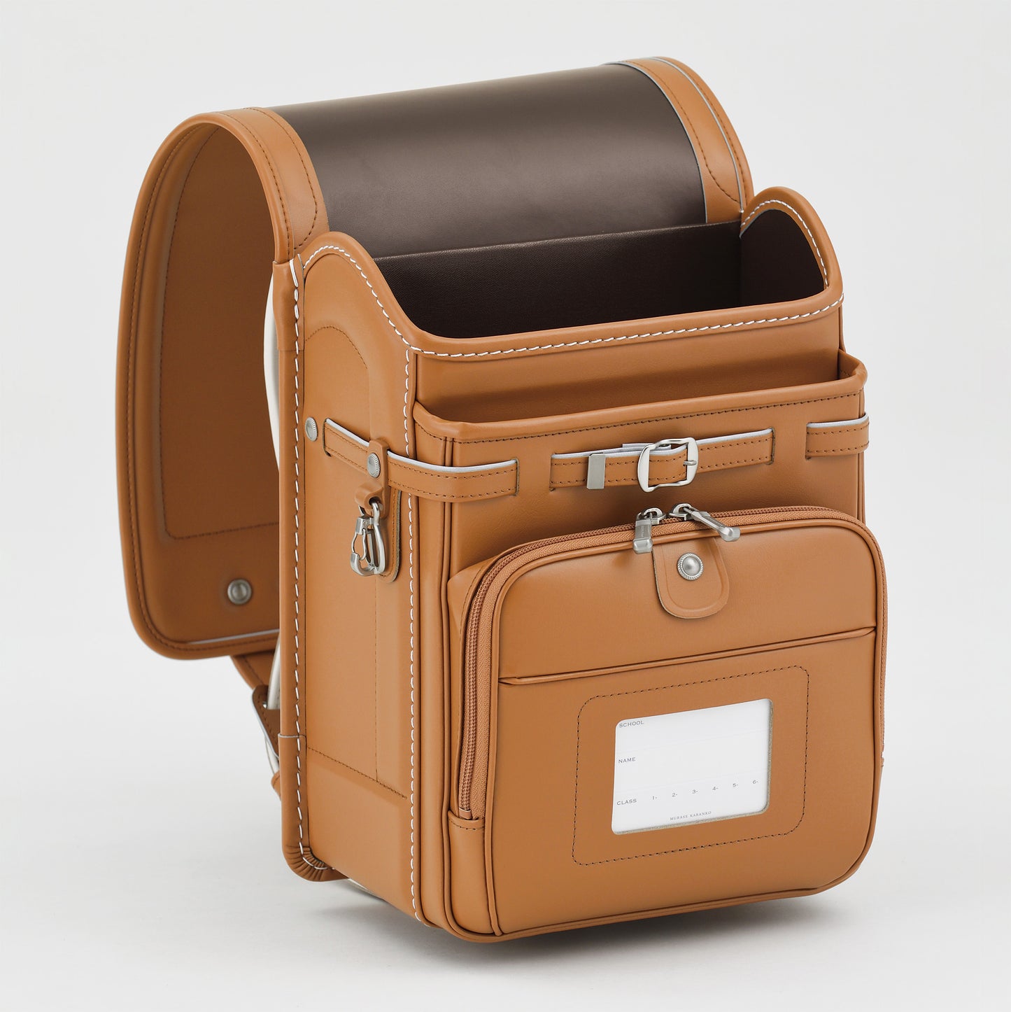 高級軟牛皮Randoseru Takumi - 黑色 - Murase Kabanko 