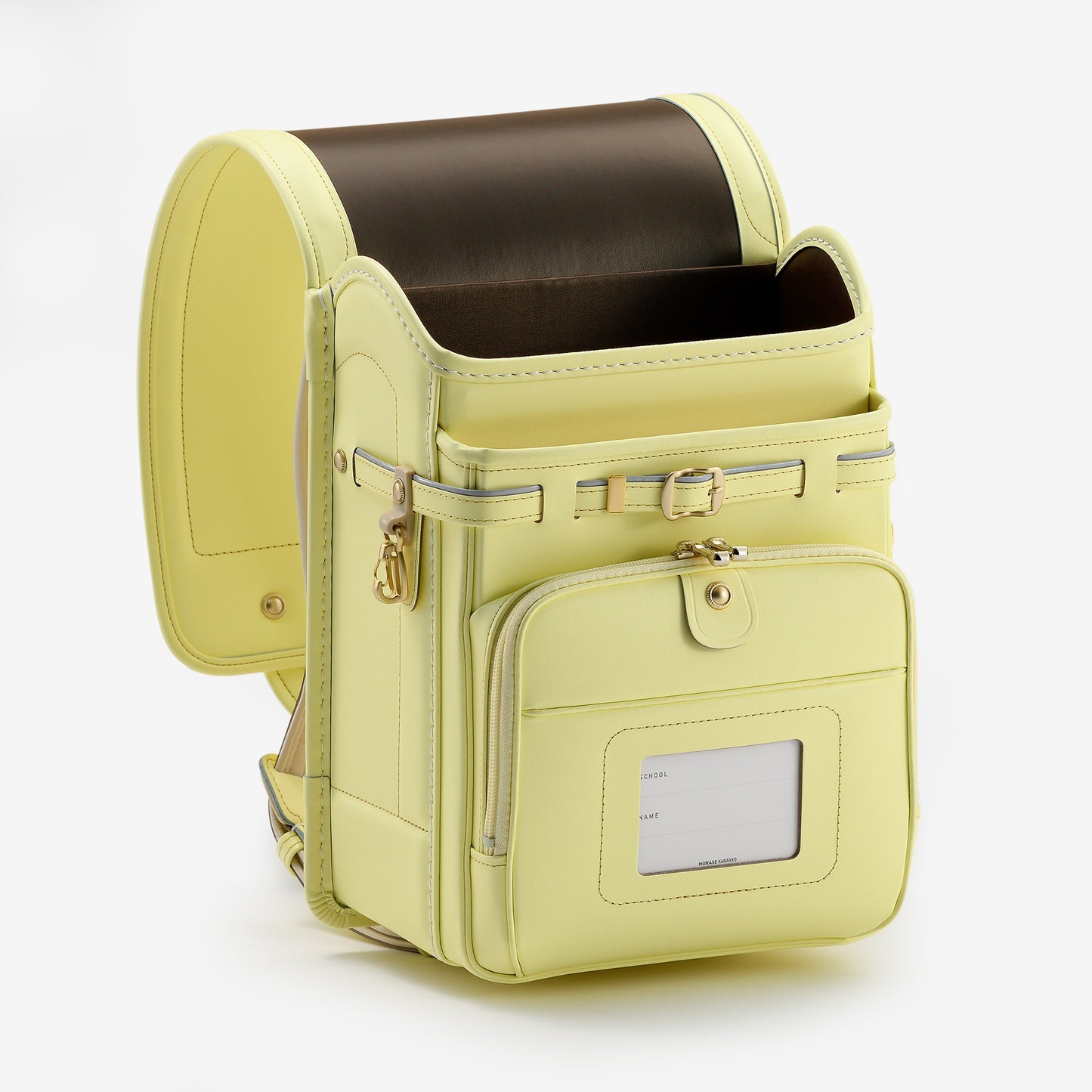 高級軟牛皮Randoseru Takumi - 黑色 - Murase Kabanko 