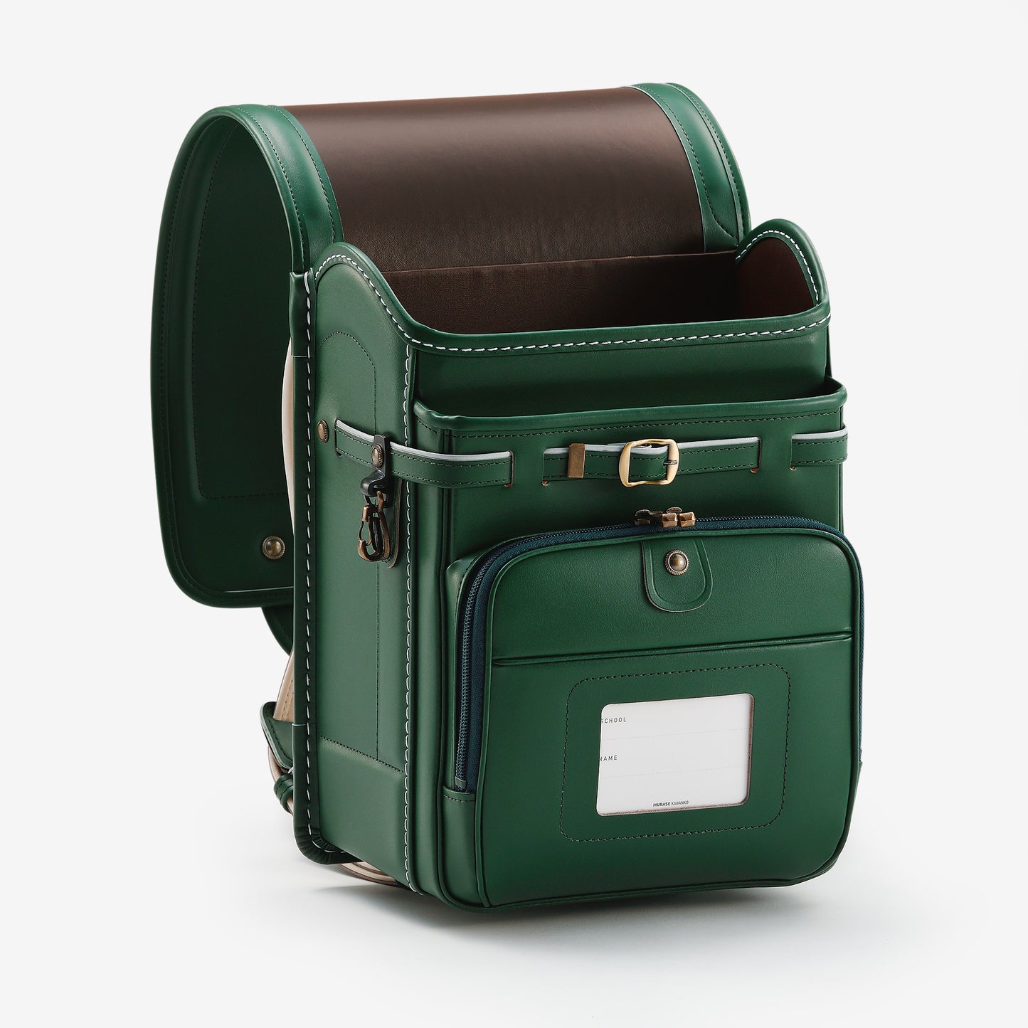 高級軟牛皮Randoseru Takumi - 黑色 - Murase Kabanko 