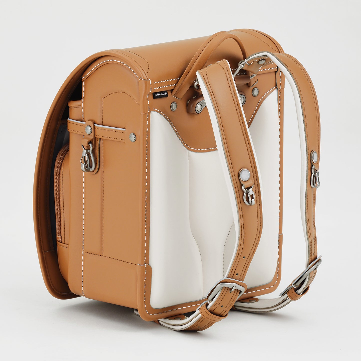 高級軟牛皮Randoseru Takumi - 黑色 - Murase Kabanko 