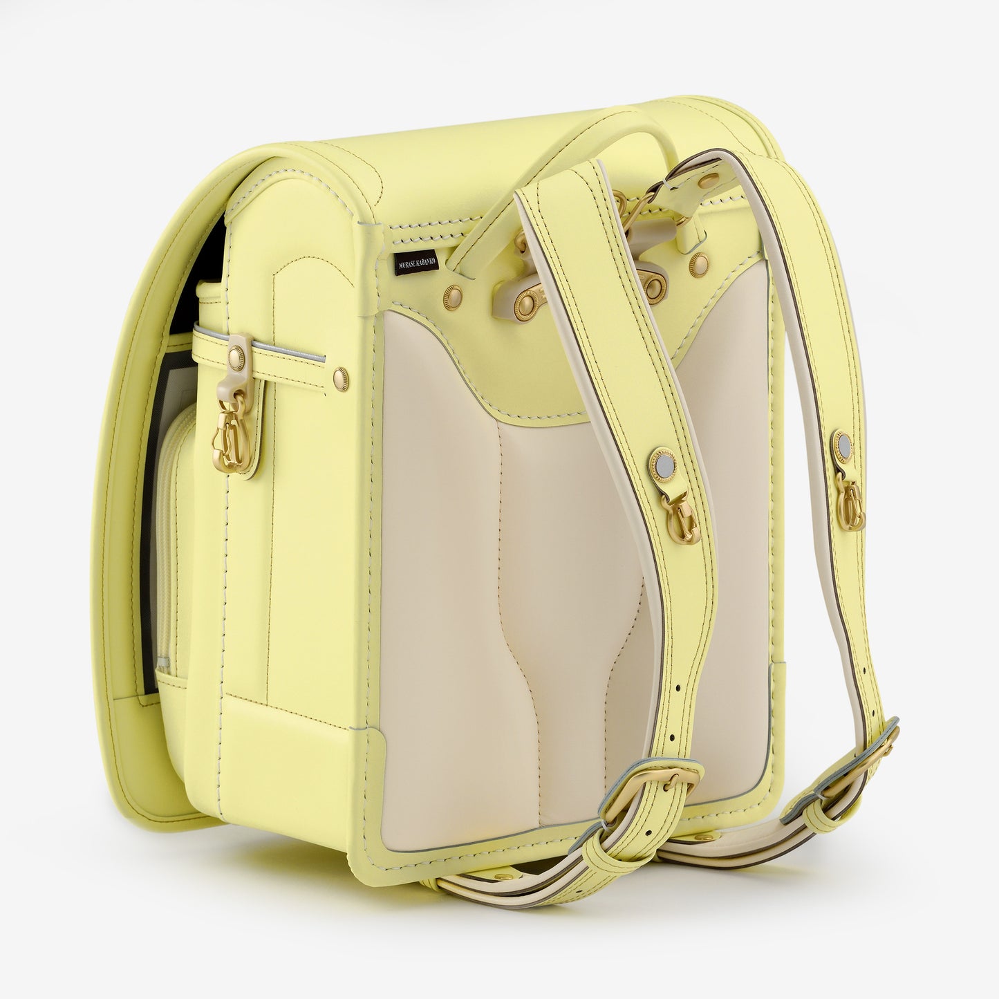 高級軟牛皮Randoseru Takumi - 黑色 - Murase Kabanko 