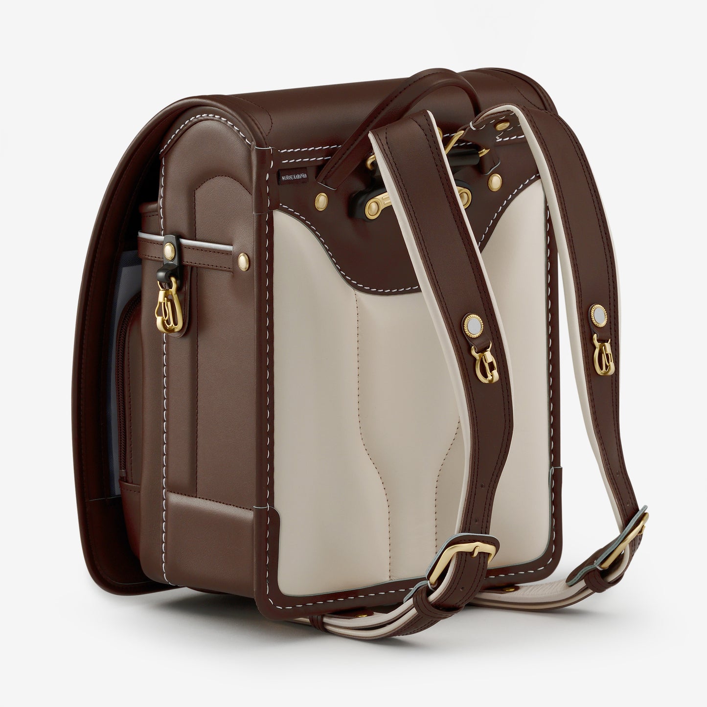 高級軟牛皮Randoseru Takumi - 黑色 - Murase Kabanko 