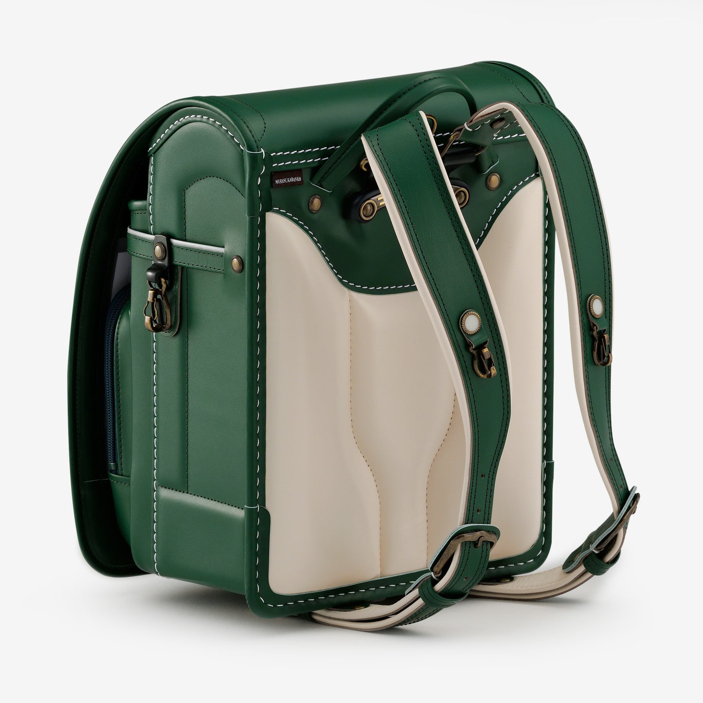 高級軟牛皮Randoseru Takumi - 黑色 - Murase Kabanko 