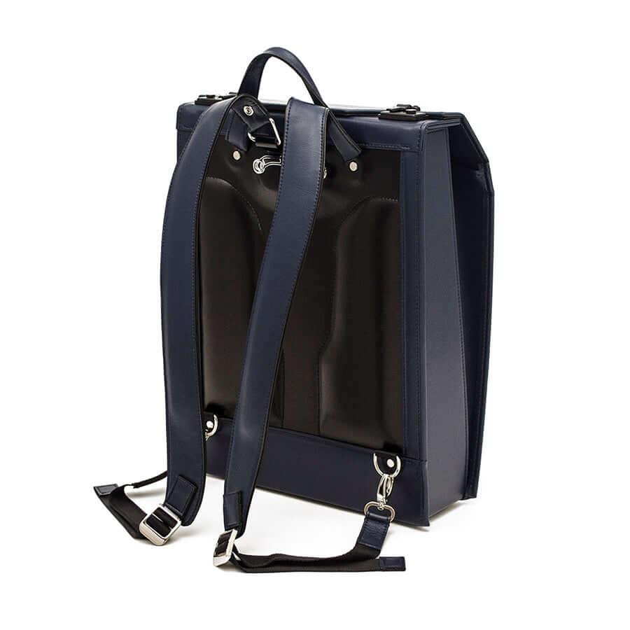 Murase Kabanko navy randoseru-style laptop backpack made in Japan with padded shoulder straps and back panel