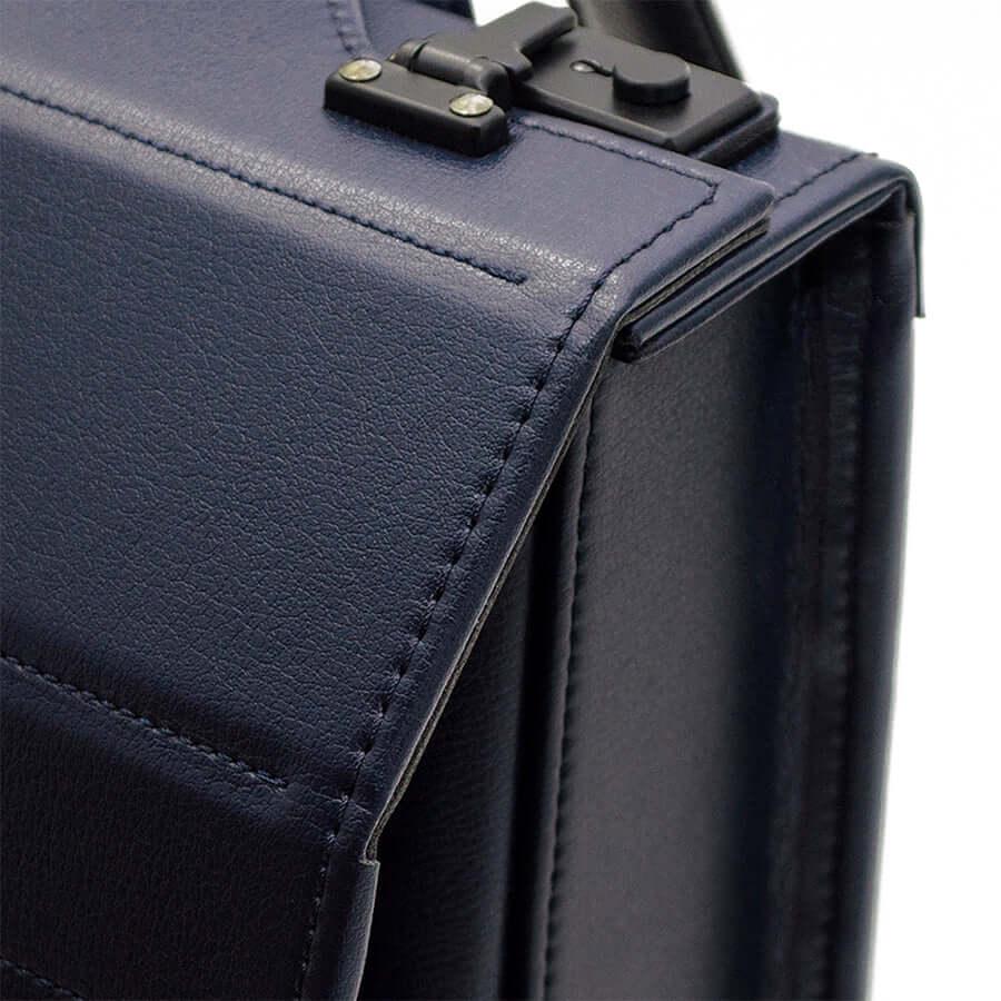 Backpack Murase Kabanko randoseru-style for adults in navy leather, Made in Japan