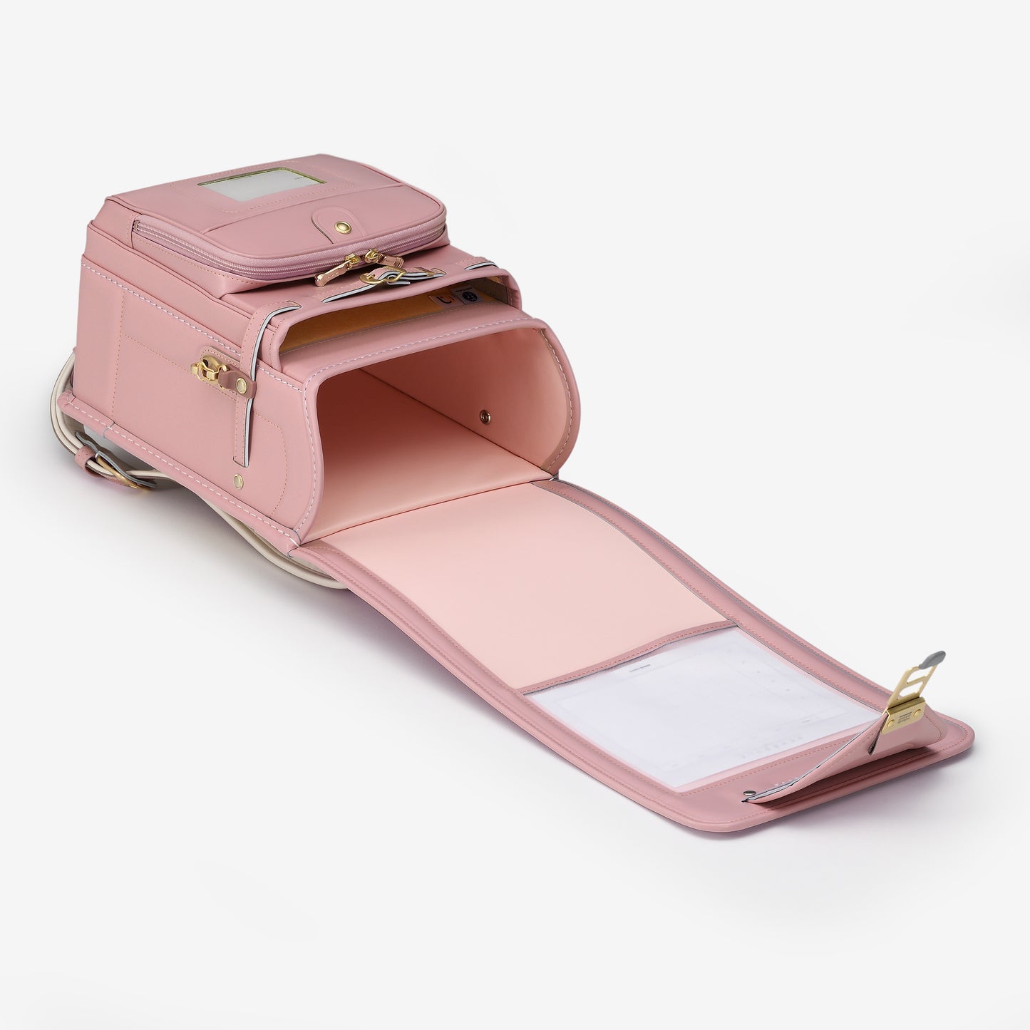 高級軟牛皮Randoseru Takumi - 黑色 - Murase Kabanko 