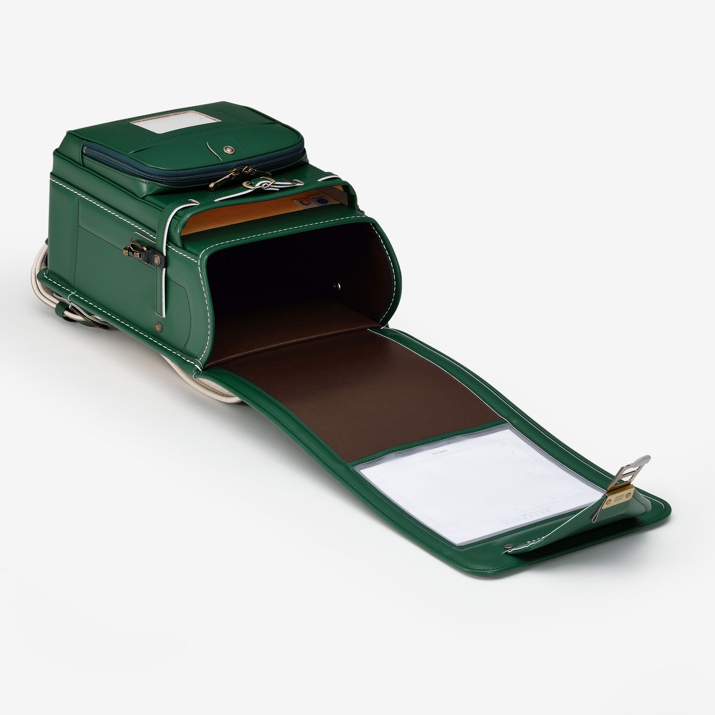 高級軟牛皮Randoseru Takumi - 黑色 - Murase Kabanko 