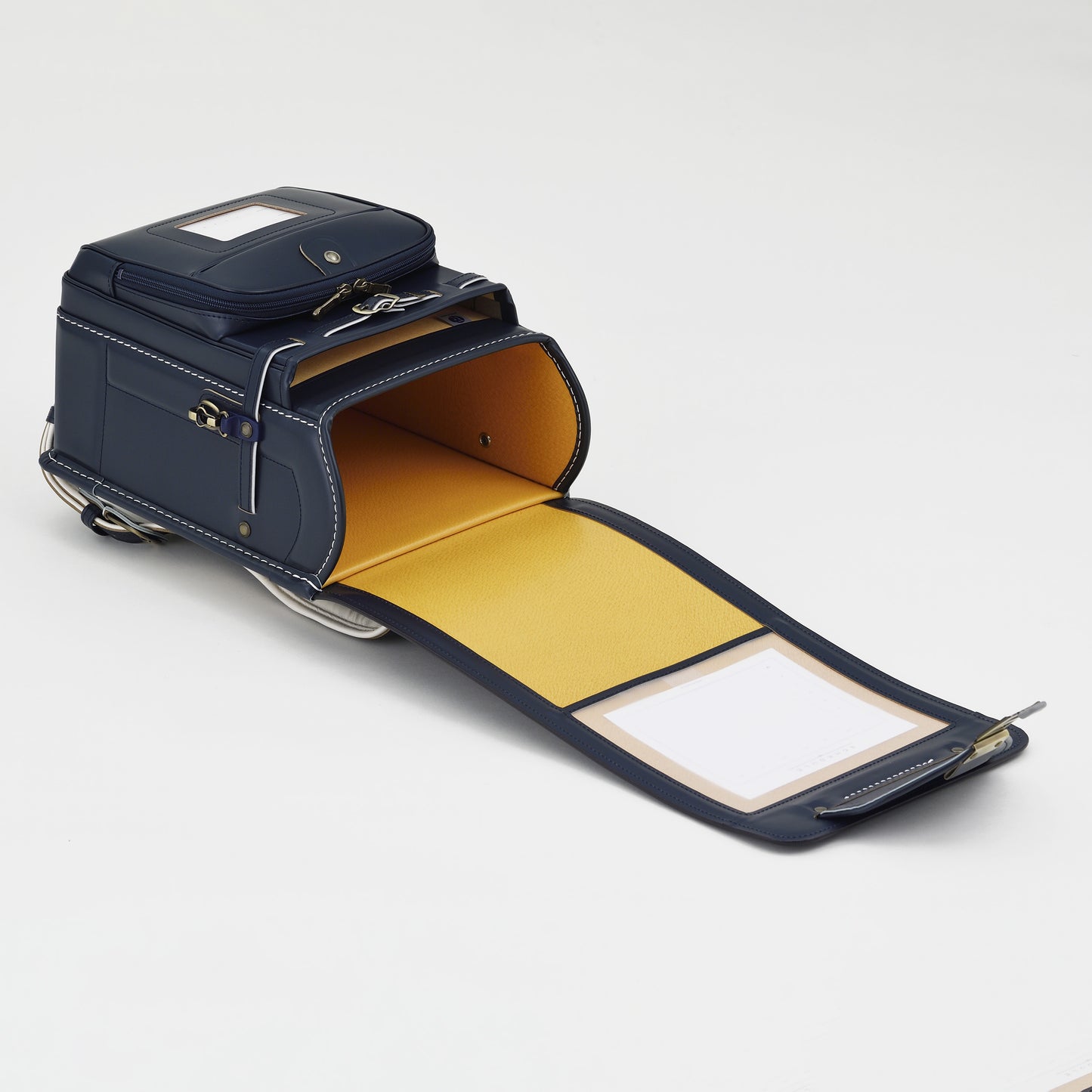 高級軟牛皮Randoseru Takumi - 黑色 - Murase Kabanko 