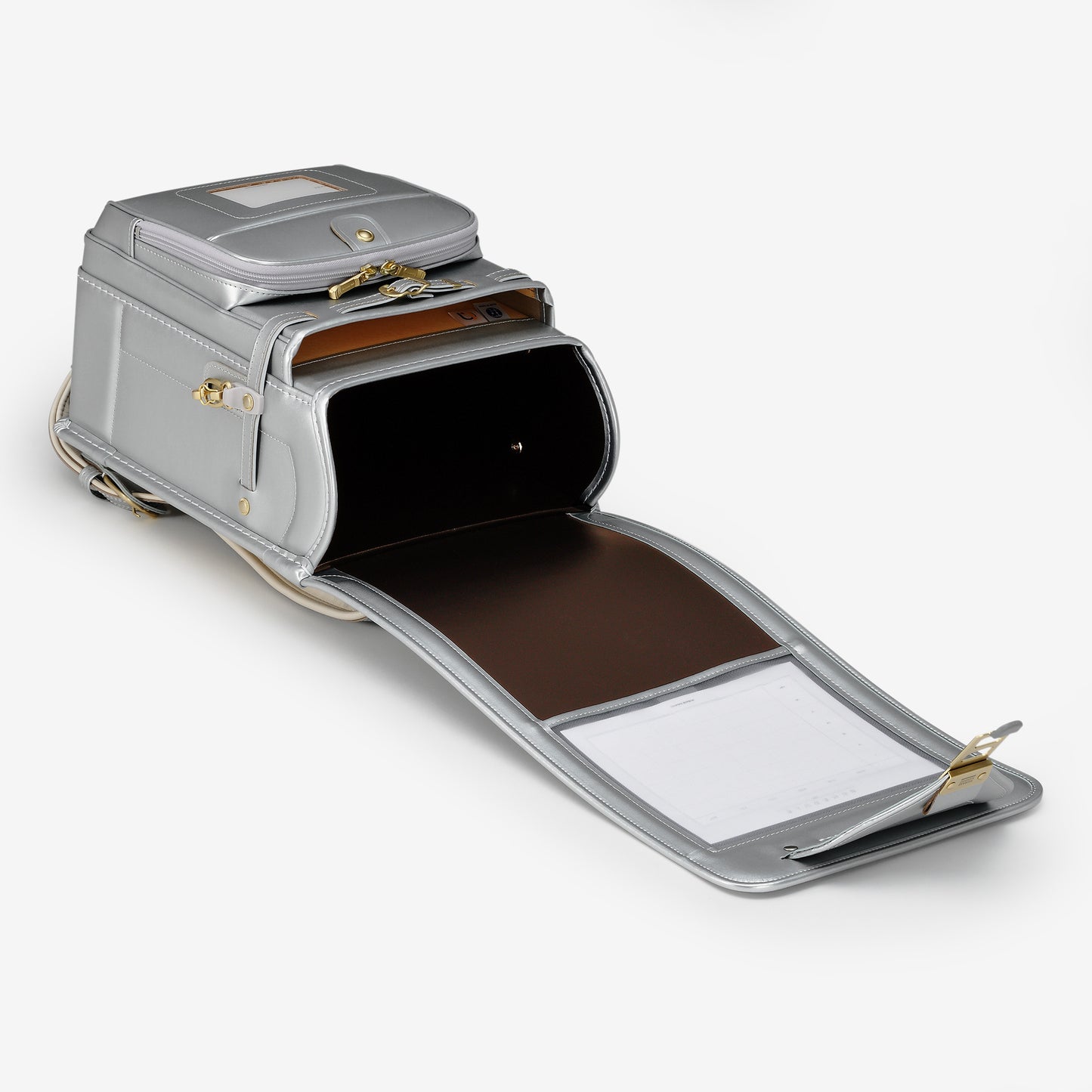 高級軟牛皮Randoseru Takumi - 黑色 - Murase Kabanko 