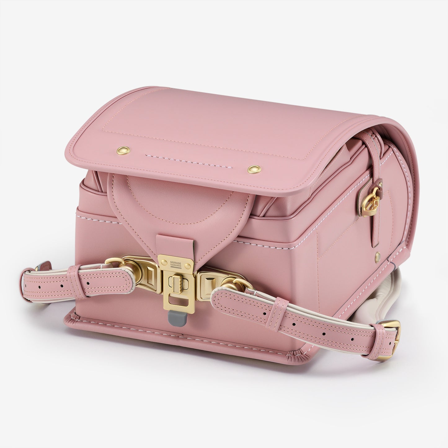 高級軟牛皮Randoseru Takumi - 黑色 - Murase Kabanko 