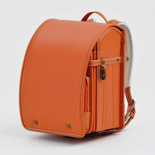 Randoseru Bolca Leather backpack, brown color, Murase Kabanko brand, structured leather